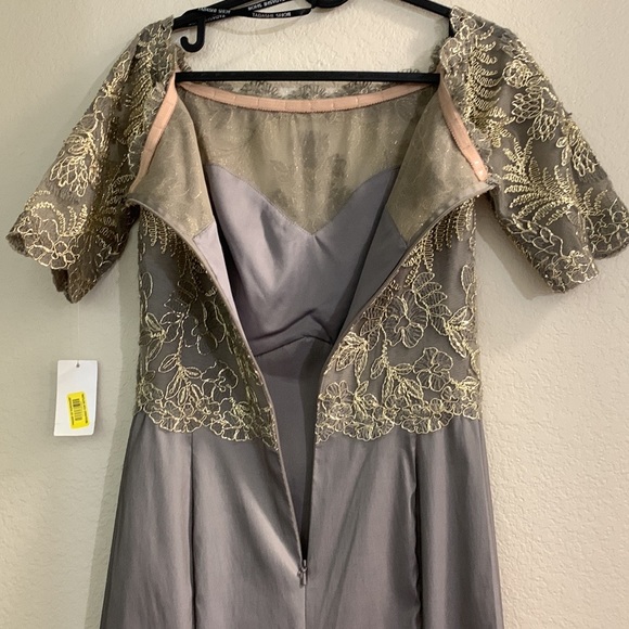 NWT TADASHI SHOJ WINSTON OFF-THE.
SHOULDER TAFFETA GOWN - Picture 15 of 16